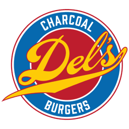 Del's Charcoal Burgers logo